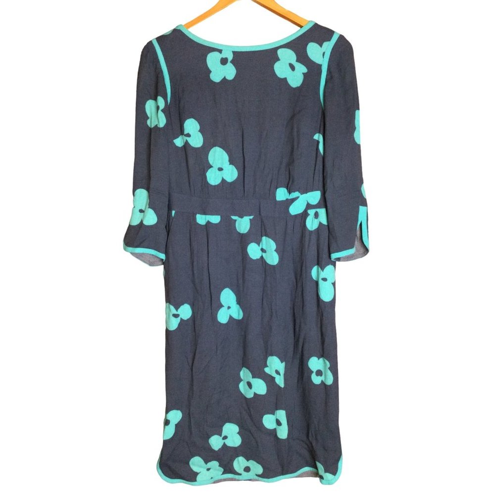 Boden Blue Sheath Dress with Crew Neck